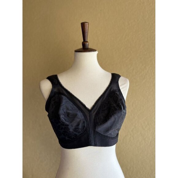 Underscore Black Cushion Strap Wireless Unlined Full Coverage Bra Size 40C - Picture 9 of 10